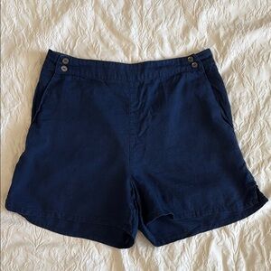 Isaac Mizrahi Dark Blue Women's Linen Shorts